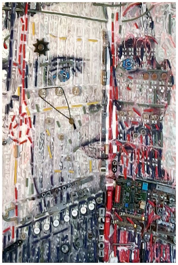 Alan Turing (The Man Beyond the Machine I), Mixed media, $475.  Buyer pays shipping (Prints available) by Stephen Mead