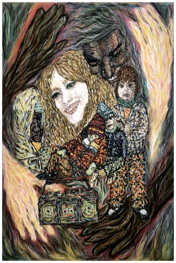 All God's Children Need Radios, Pastel, $300.  Buyer pays shipping.  (Prints available) by Stephen Mead