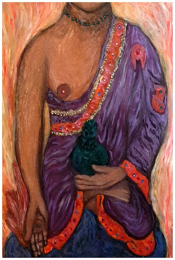 Dear Buddha II (From "Our Book of Common Faith", series) mixed media, $400.  Buyer pays shipping.  Prints available, contact artist. by Stephen Mead