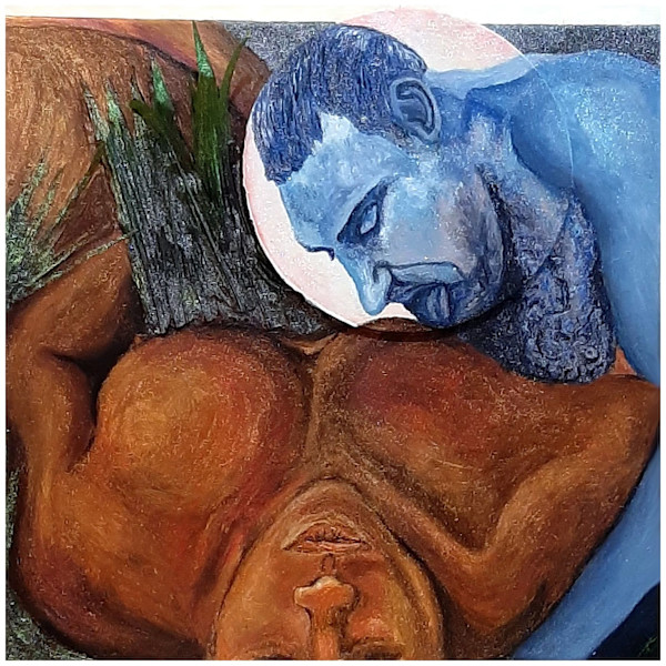 Drawing Down the Man in the Moon (From "According to the Order of Nature", series) mixed media, $475.  Buyer pays shipping.  Prints available, contact artist. by Stephen Mead