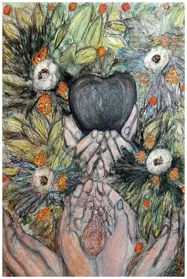 Gratitude, mixed media on board, $350 (not including shipping) by Stephen Mead