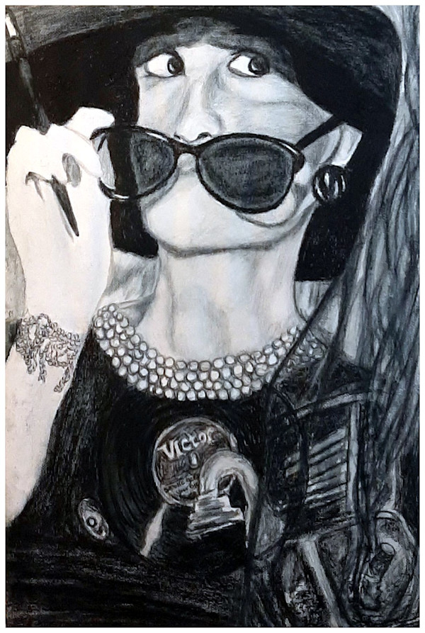 Dawn, Holly Go (from "Drag" series), watercolor pencil, $300.  Buyer pays shipping, prints available, contact artist. by Stephen Mead