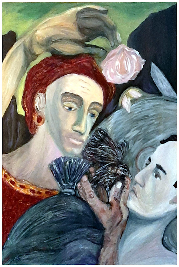Kwan Yin is Coming ("From the Sea of Myths" series), Acrylics, $475.  Buyer pays shipping.  Prints available, contact artist. by Stephen Mead