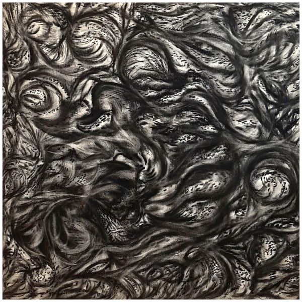 Metamorphosis (Cocooning), conte/charcoal, $65.  Buyer pays shipping, prints available by Stephen Mead