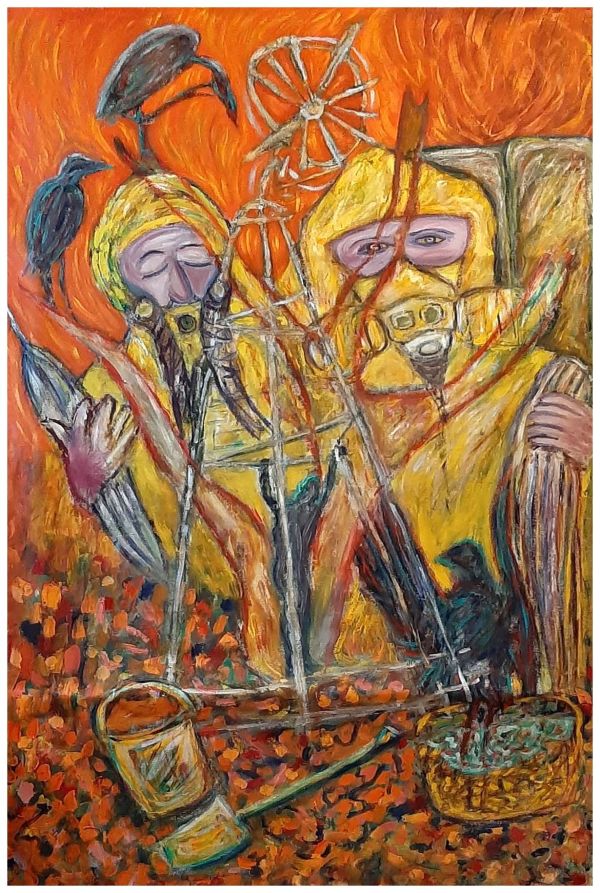 Picnic, oil, $500 not including shipping by Stephen Mead
