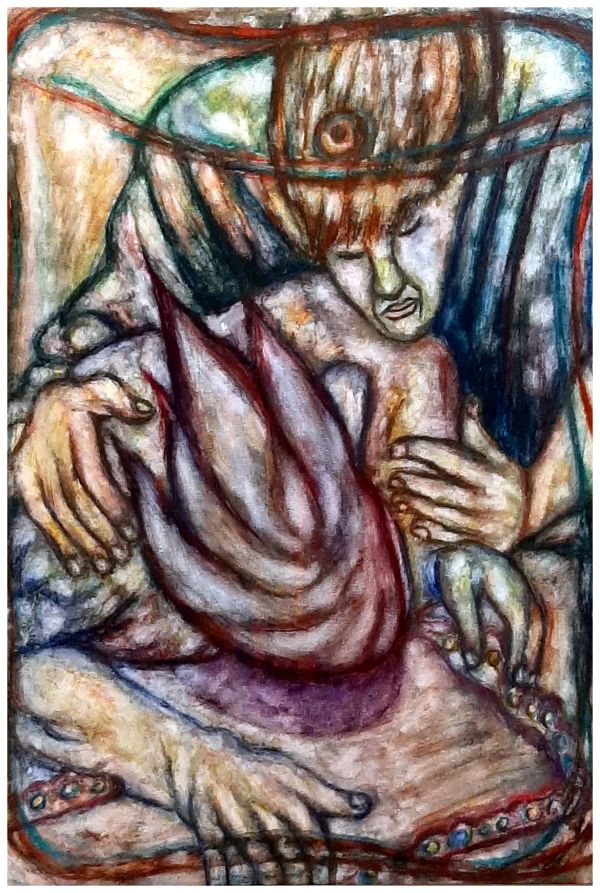 Pocket (II), watercolor pencil, $400. Shipping paid by buyer. by Stephen Mead