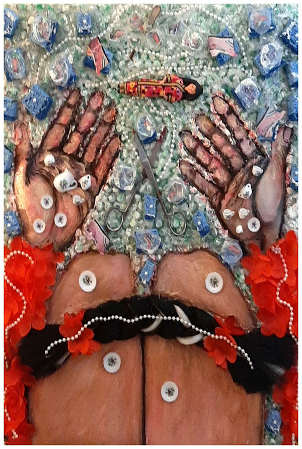 The Renunciation (From "Our Book of Common Faith", series) mixed media, $400.  Buyer pays shipping.  Prints available, contact artist. by Stephen Mead