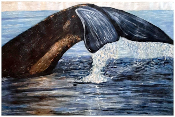 Whale  ("Not Stopping for Death" series), mixed media, $400.  Buyer pays shipping. Prints available, contact artist, mead815@yahoo.com by Stephen Mead