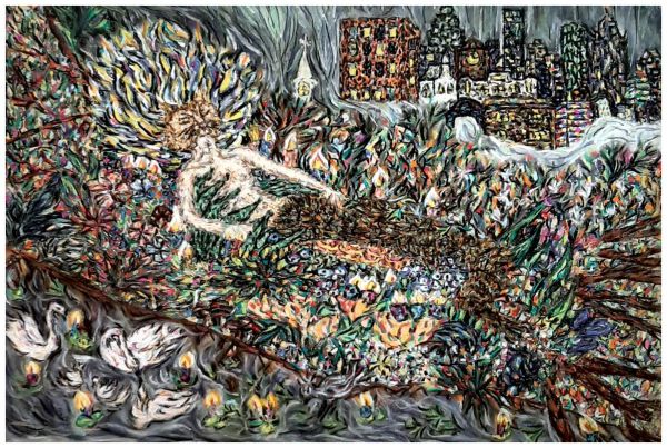 While the City Sleeps, Pastel, $300.  Buyer pays shipping (Prints available) by Stephen Mead