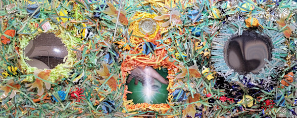 Seagrass Healing Triptych, Mixed Media, $500, Buyer Pays Shipping (Prints Available), 2025 by Stephen Mead, Image 1.