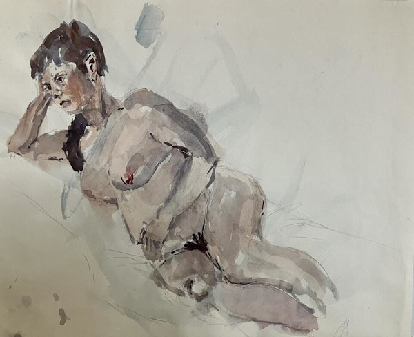 Nude reclining figure by Antony Baynes