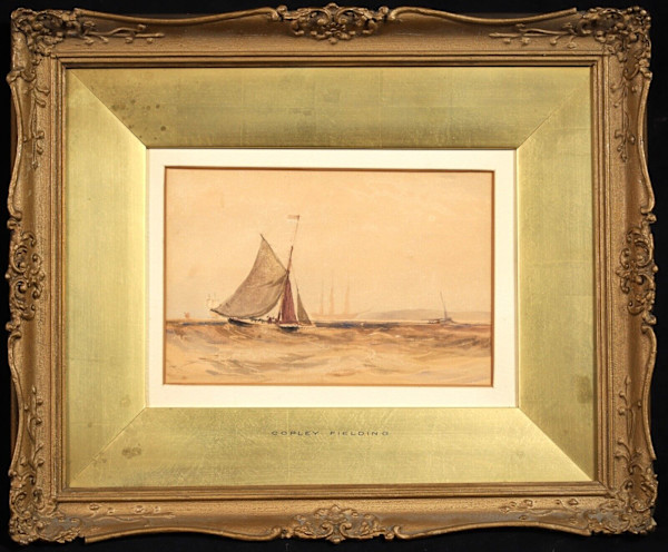 Boats returning by Anthony Vandyke Copley Fielding  P.O.W.S. (1787-1855)