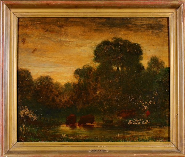 CATTLE AT DUSK by EMILE MENARD (1862-1930)