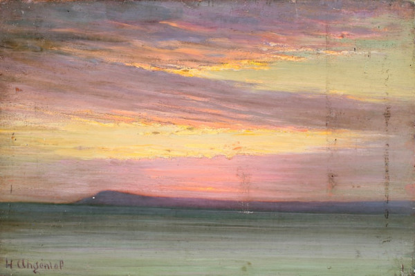 SUNSET SEA VIEW by HENRI ANGENIOL (1870-1969)