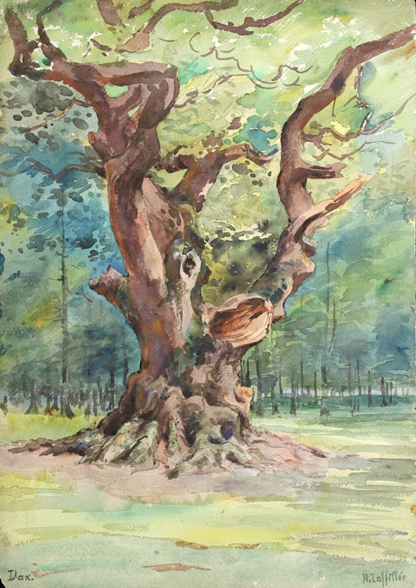 Oak Tree at Dax by Henri Laffillee (1859-1947)