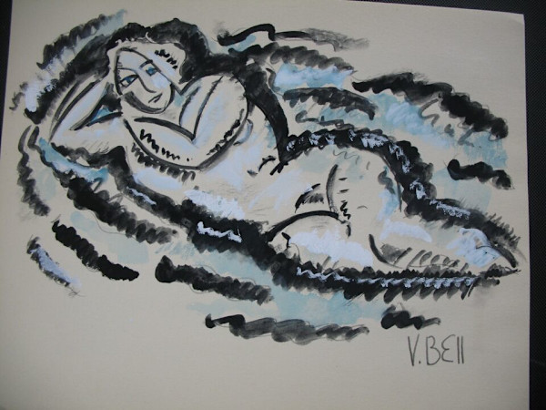 Lying figure by Vanessa Bell