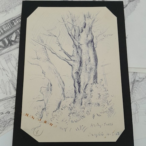 Signed Studio collection of drawings by Richard Ian Bentham Walker