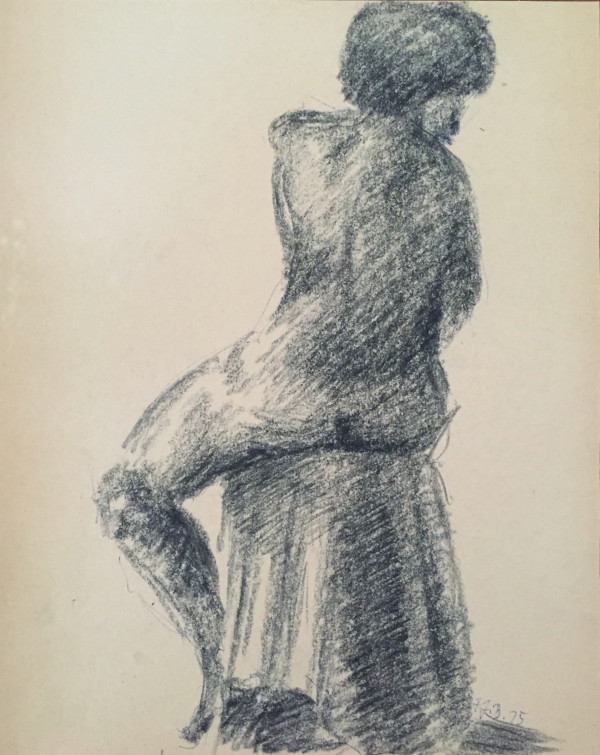 Female Nude Seated by Frank J Bette