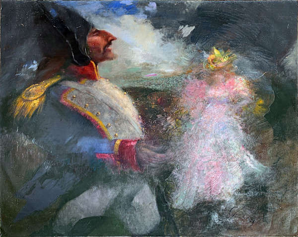 1980 "Gens d’armes I (The Dreamer)" Abstract Painting on Canvas William Shields Acclaimed Illustrator by Bill Shields