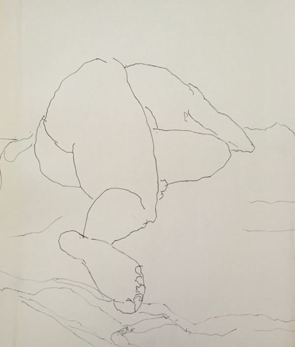 Nude Female Laying Down by Frank J Bette