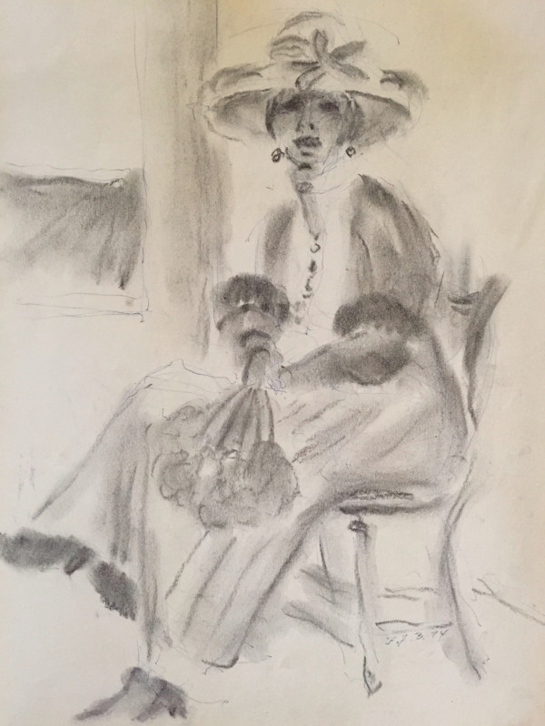 Fancy Lady with Hat by Frank J Bette