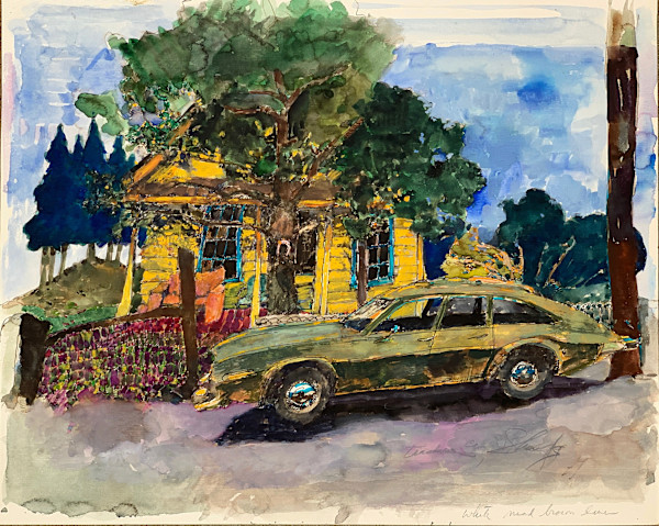 1979 "Truckee, California" Landscape Painting Acclaimed Illustrator Bill Shields by Bill Shields