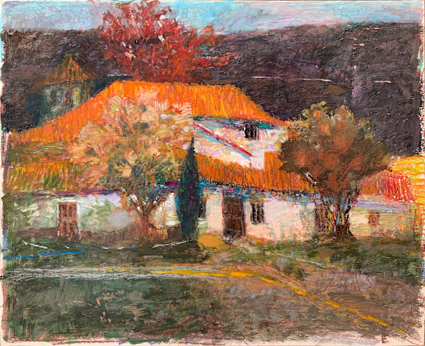 1988 "Autumn" Landscape Drawing Acclaimed Illustrator Bill Shields by Bill Shields