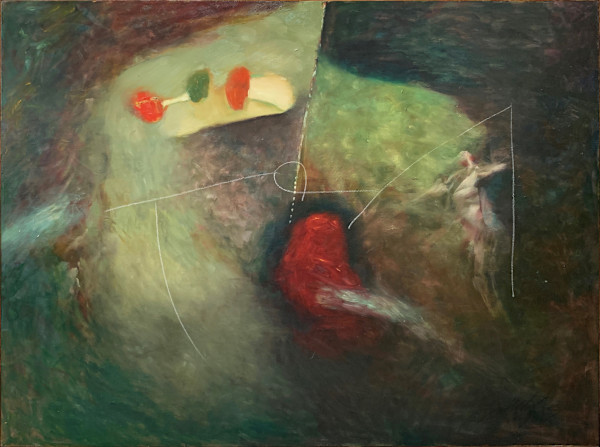 1992 "Revelation II" Abstract Painting on Canvas William Shields Acclaimed Illustrator by Bill Shields