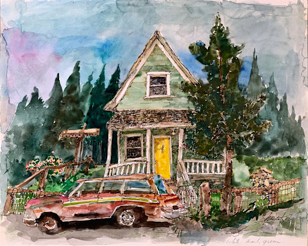 1979 "Truckee, California III" Landscape Painting Acclaimed Illustrator Bill Shields by Bill Shields