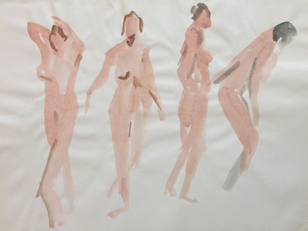 Four Female Nudes by Thelma Corbin Moody