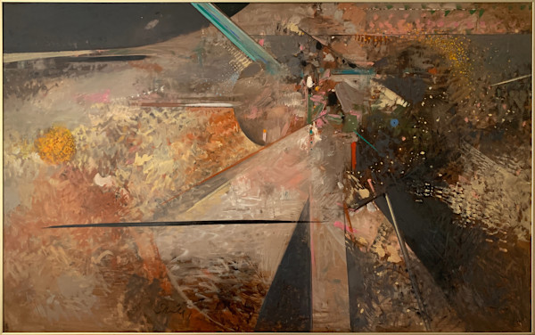 1989 "Force II" Abstract Painting on Canvas William Shields Acclaimed Illustrator by Bill Shields