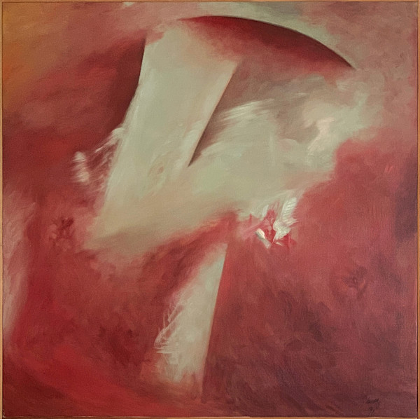 1991 "The Girl I Lost" Abstract Painting on Canvas William Shields Acclaimed Illustrator by Bill Shields