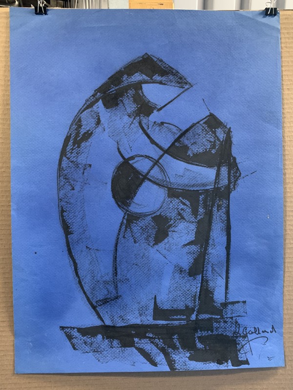 Figure on Blue by Leon  Collard