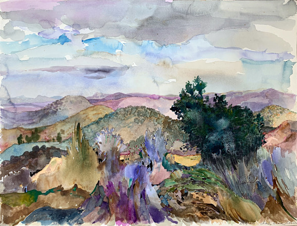 1979 "Virginia City, Nevada" Landscape Watercolor Painting Acclaimed Illustrator Bill Shields by Bill Shields