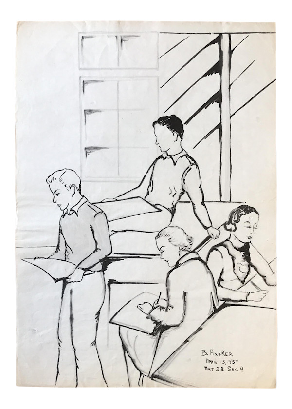 Set of 3 Figure Drawings by Betsy  Andker