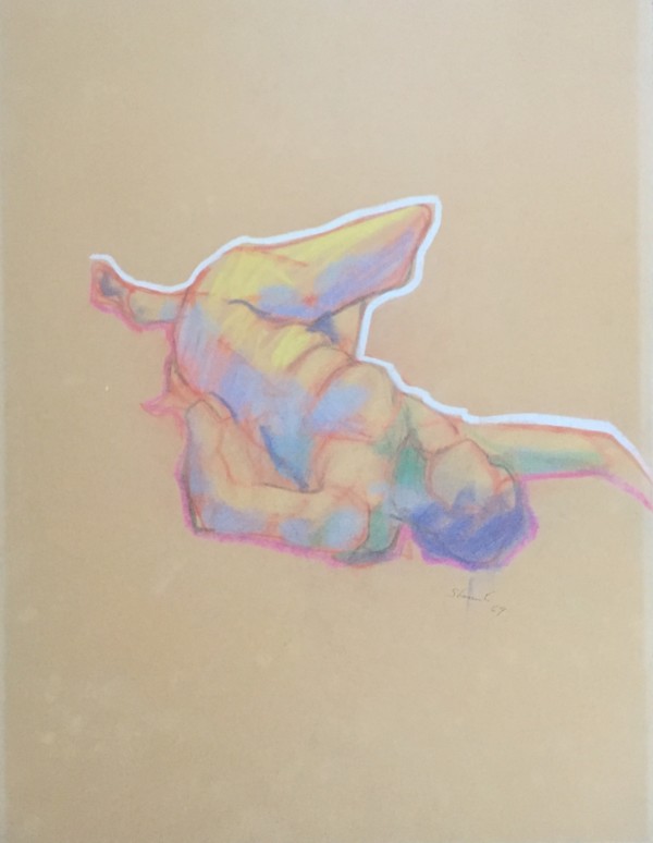 Lounging Female Nude by Budd Sherrick