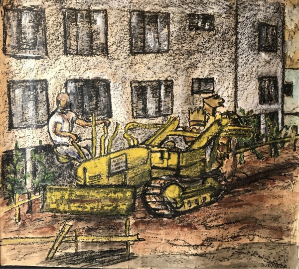 Tractor at work by Gloria Dudfield