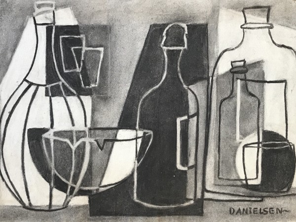 Grayscale Bottles by Joyce Danielsen