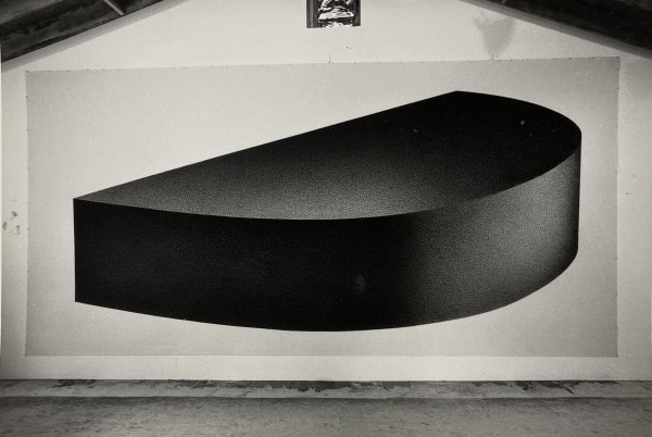 Untitled Charcoal Cross-Hatch Drawing on Canvas 1970s Jack Scott by Jack Scott