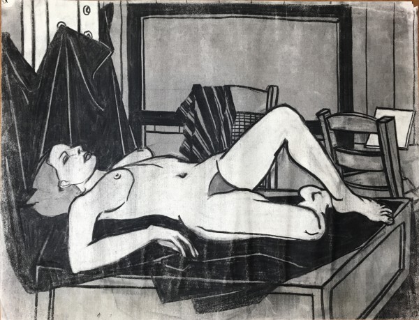 Lounging Nude by John Bowers