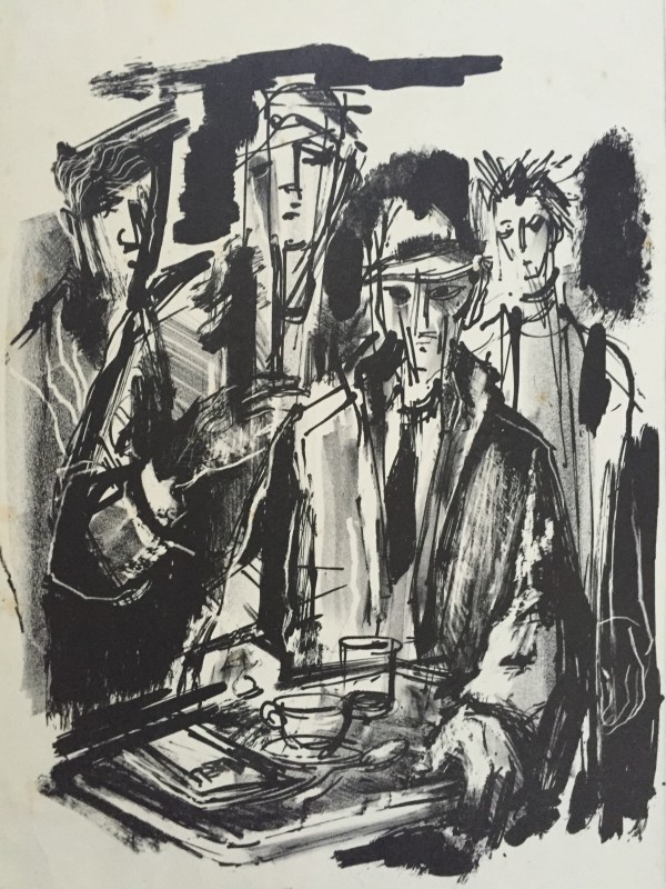 Men With Tray by Jerry & Ruth Opper Estate