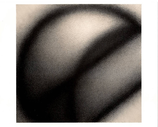 "Long Shot" Charcoal Cross-Hatch Drawing on Canvas 1978 Jack Scott by Jack Scott