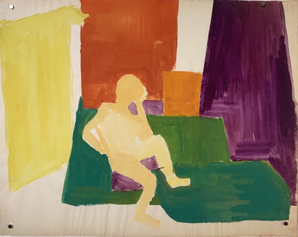 "Yellow Figure on Green" by Donald  Stacy