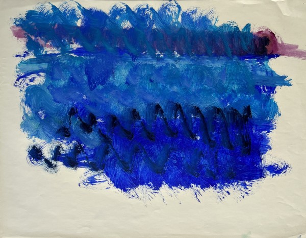 "Blue and Pink Abstract" by Elaine Kaufman Feiner