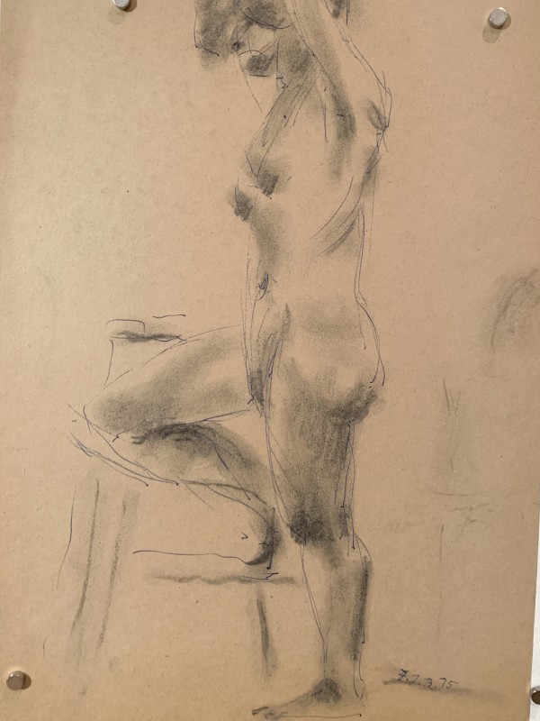 Female Nude Arm Up by Frank J Bette