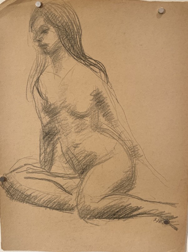 Female Nude Looking Down by Frank J Bette