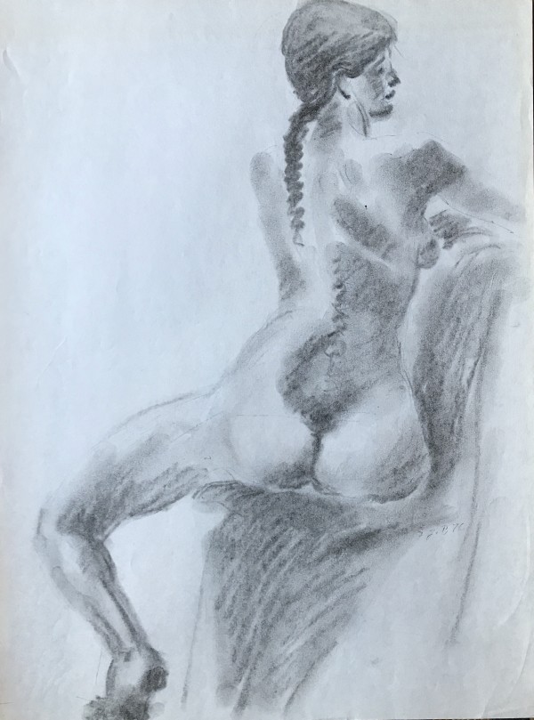 Nude with Braid by Frank J Bette