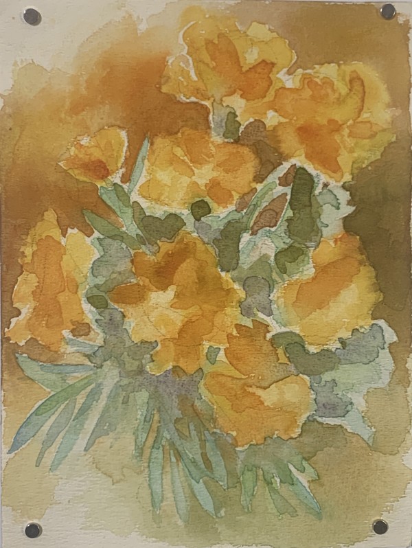 "Yellow & Orange Floral 3" by Unknown