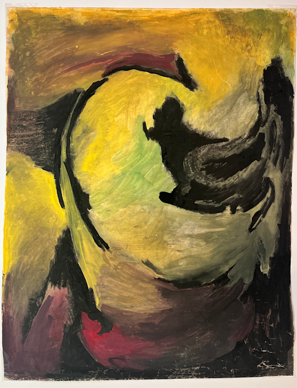 Yellow Purple Figure by Gloria Dudfield