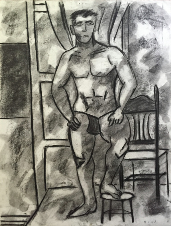 Charcoal Standing Man by Henry Woon